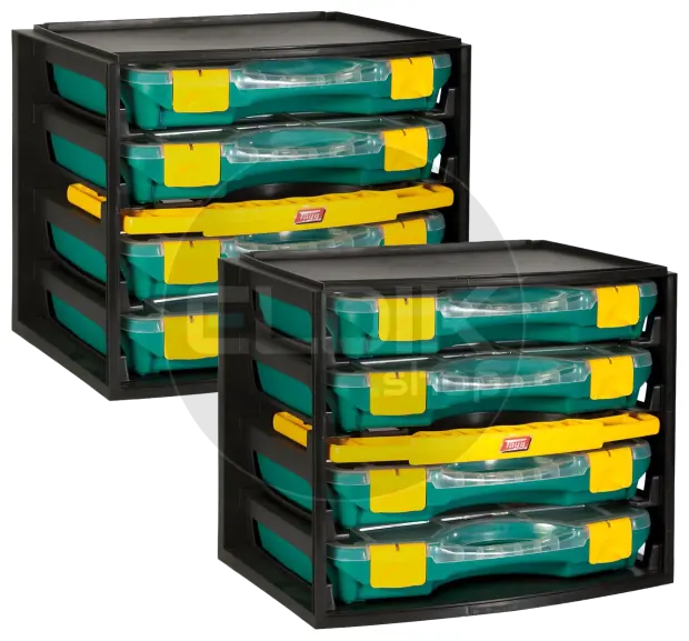 Tayg Multibox 1 2x Assortimentsdoos – L335 × B250 × H275 mm - Groen - 301001/2