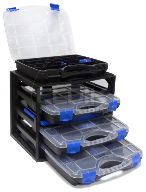 Tayg Multibox 1 2x Assortimentsdoos - L335 x B250 x H275 mm - Zwart - 301551/2
