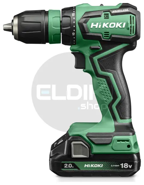 Hikoki DS18DDQWRZ Accu boor-schroefmachine - 18V - 55 Nm - In HSC II koffer. Inclusief opzetstukken, 2x 2.0Ah accu's en lader.