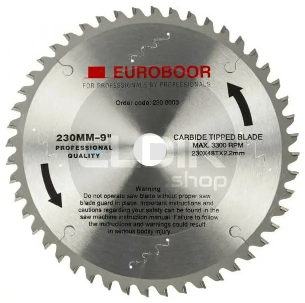 Euroboor 230.0003 Cirkelzaagblad voor Staal | 230 x 25.4 T48