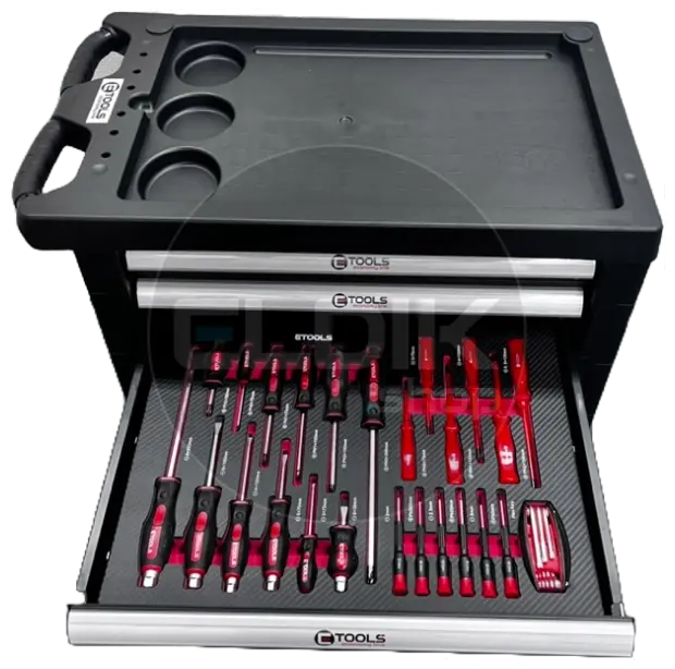 E-Tools 70459 154 Delige Gevulde Gereedschapswagen