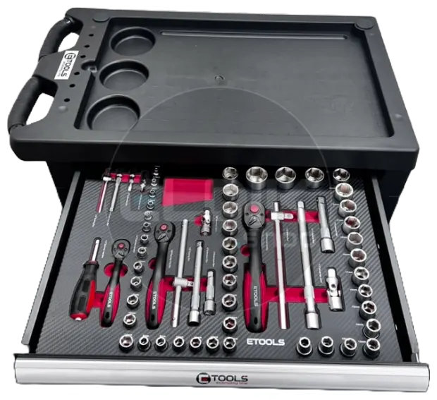 E-Tools 70459 154 Delige Gevulde Gereedschapswagen