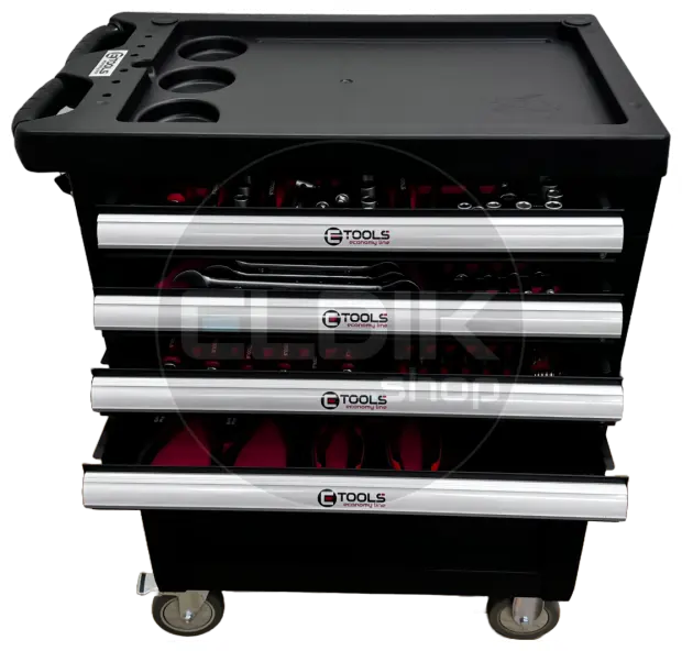 E-Tools 70459 154 Delige Gevulde Gereedschapswagen