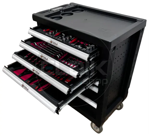 E-Tools 70459 154 Delige Gevulde Gereedschapswagen