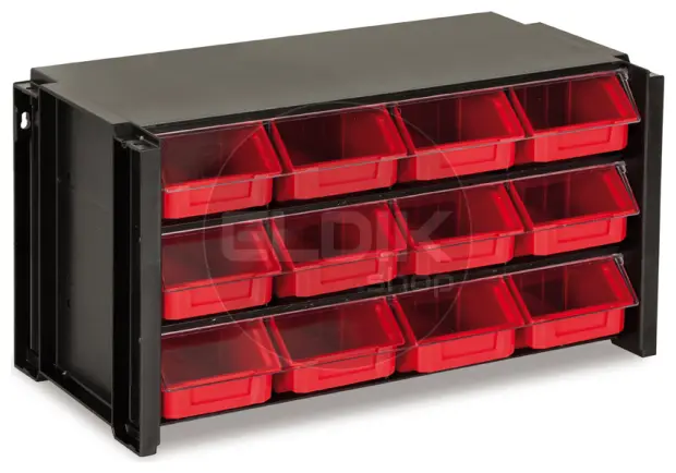 Tayg 312007/4 4 x Stapelbare Wandkast met Klep - 12 Bakken