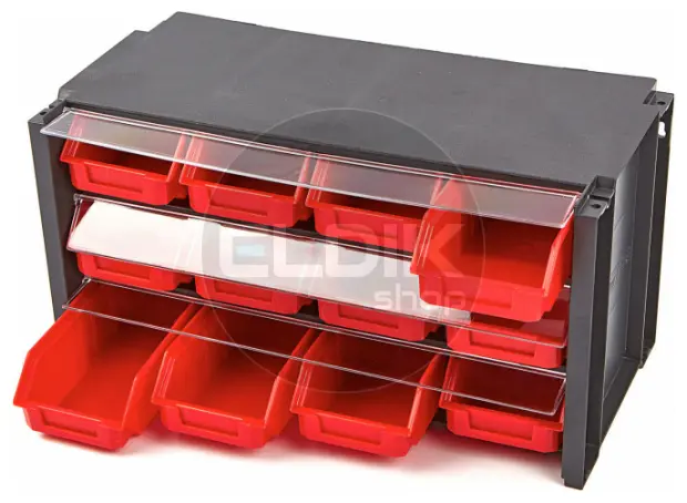 Tayg 312007/4 4 x Stapelbare Wandkast met Klep - 12 Bakken