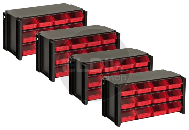 Tayg 312007/4 4 x Stapelbare Wandkast met Klep - 12 Bakken