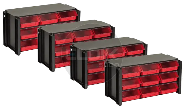 Tayg 309007/4 4 x Stapelbare Wandkast met Klep - 9 Bakken
