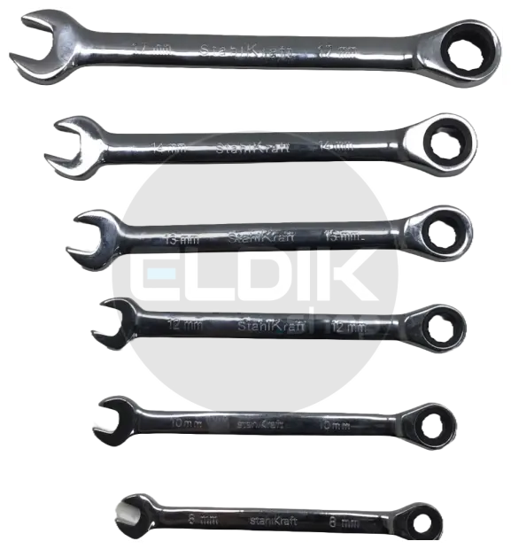 Stahlkraft Ratelringsleutelset 6 delig