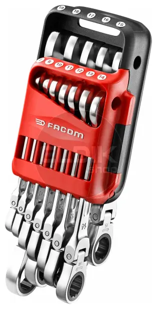 Facom 467BF.JP12PB 12 Delige Scharnierende Ringsteeksleutelset met Ratel