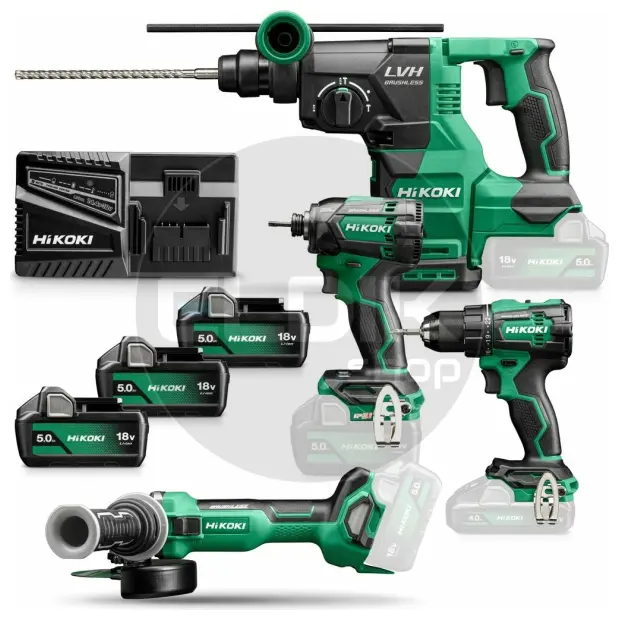 Hikoki KC18DEWHZ Combiset - 18 V / in tas. Inclusief 3x 5.0Ah accu's BSL1850MA en lader