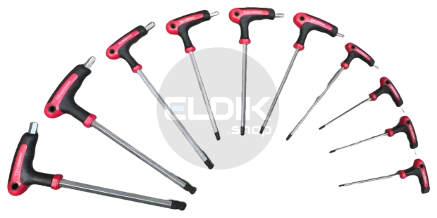 E-Tools 620541 10 delige inbussleutelset met T-greep