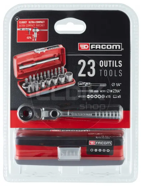 Facom R1PICOPB 23 Delige Doppenset 1/4"