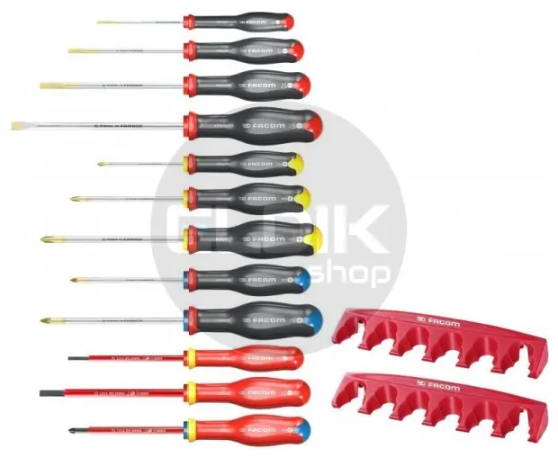Facom AT.J12R1PB 12 Delige Schroevendraaierset met Houder