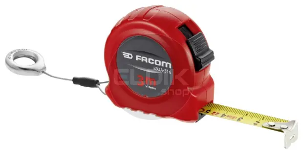 Facom 893.316SLS Rolbandmaat 3 meter met Valbeveiliging