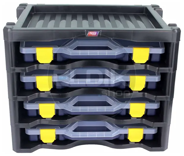 Tayg Multibox 2 Assortimentsdoos 4-delig - L447 x B314 x H360 mm - Blauw - 302503