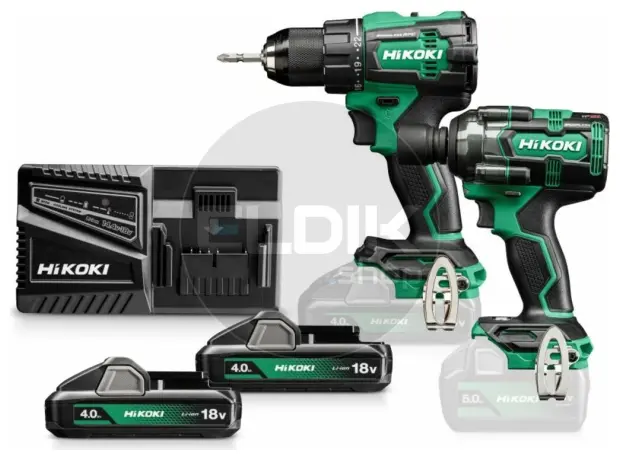 Hikoki KC18DEWLZ Combiset - 18 V / in HSC III. Inclusief 2x 4.0Ah accu's BSL1840M en lader