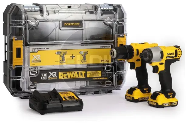 DeWalt DCK211D2T-QW Schroef-boormachine + slagschroevendraaier