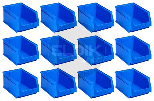 Tayg 54 12 x Magazijnbak stapelbaar 336 x 216 x 155 mm blauw - 254024/12