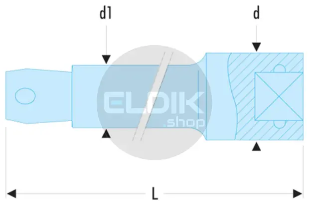 Facom S.210S Verlengstukken Onder Hoek 1/2" - 130 mm