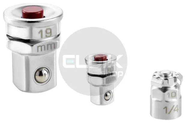 Facom 467.ADAPT10-19 3 Delige Adaptersset voor Ratelsleutels naar Ratel 1/2 en 1/4''