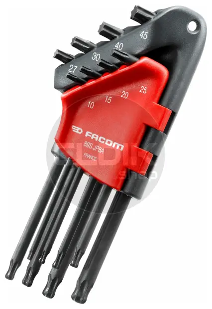Facom 89S.JP8A 8 Delige Lange Torx Stiftsleutelset met Kogelkop
