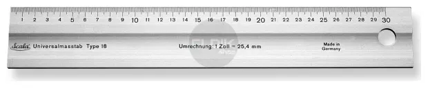 Scala 418.310-x liniaal, geanod. alum., 600 mm