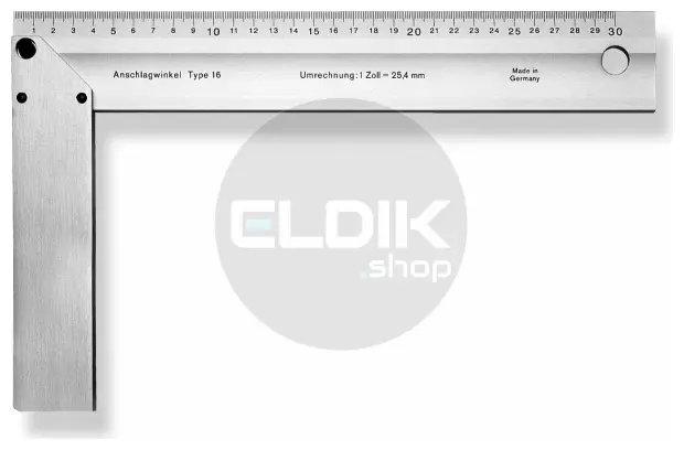 Scala 416316 precisie winkelhaak met aanslag, 250 x 160 mm