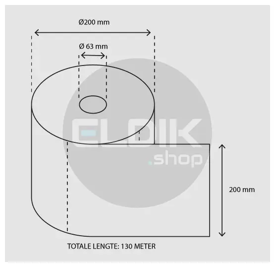 Handdoekrol Midi 2 laags 6x150 meter Ø19cm 100% cellulose T9