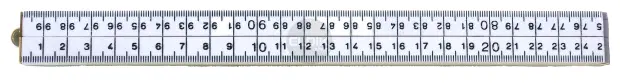 BMI 948109100 G Timmermansduimstok, kunststof, wit, mm-verdeling, 1 m