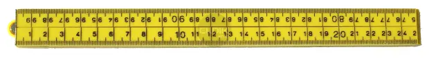 BMI 948109100 W Timmermansduimstok, kunststof, geel, mm-verdeling, 1 m