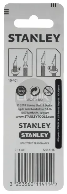 Stanley 0-11-411 Reserve Hobbymesjes 10-401 | 5 Delige Set