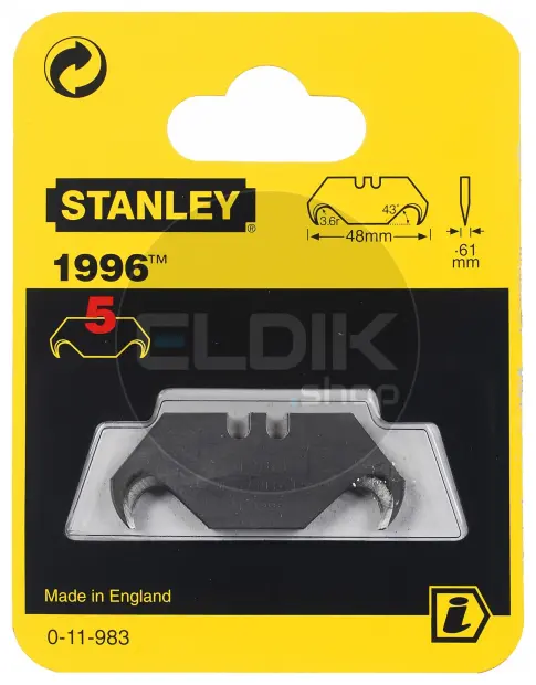Stanley 1996 Reserve Mesjes Zonder Gaten | 5 Delige Set - 0-11-983