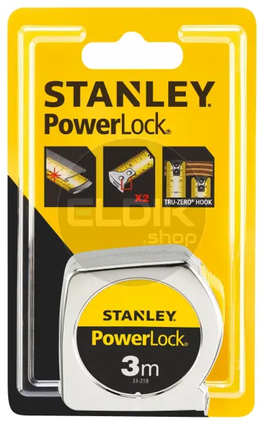 Stanley 0-33-218 Rolbandmaat Powerlock 3m - 12,7mm metaal