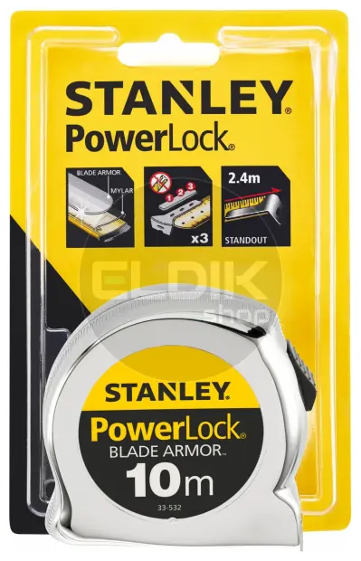 Stanley 0-33-532 Rolbandmaat Powerlock Blade Armor 10m - 25mm