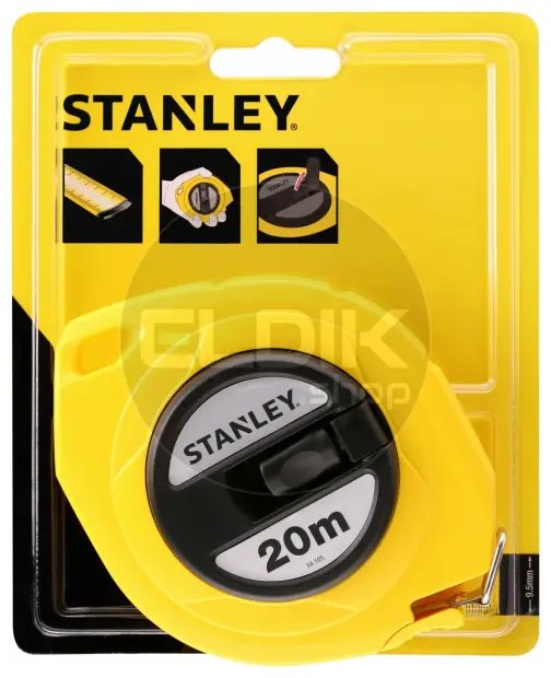 Stanley 0-34-105 Landmeter Staal 20m - 9,5mm Gesloten Kast