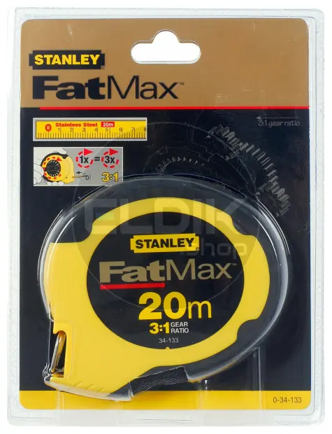 Stanley 0-34-133 Landmeter FATMAX 20m - 9,5mm Gesloten Kast