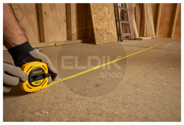 Stanley 0-34-295 Landmeter Fiberglas 10m - 12,7mm Gesloten Kast