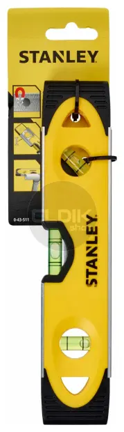 Stanley 0-43-511 Waterpas Torpedo 250mm Alu Magnetisch - 3L