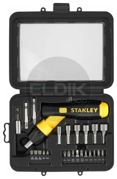 Stanley 0-63-022 22 Delige Pistoolgreep Ratel-Bit-Set