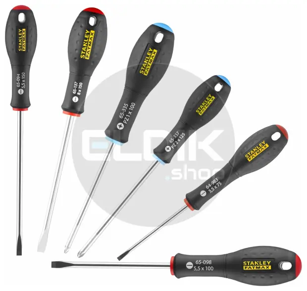 Stanley 0-65-428 FATMAX Schroevendraaierset 6-delig - Standaard/Parallel/Pozidriv