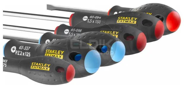 Stanley 0-65-428 FATMAX Schroevendraaierset 6-delig - Standaard/Parallel/Pozidriv
