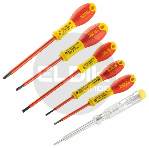 Stanley 0-65-441 FATMAX VDE-schroevendraaierset 6-delig - Parallel/Phillips en Spanningszoeker