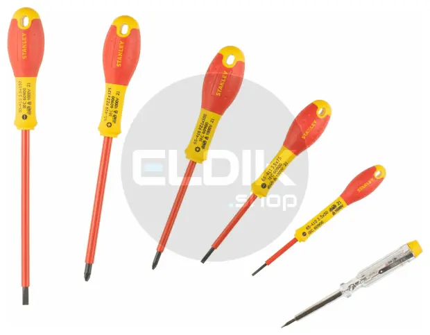 Stanley 0-65-443 FATMAX VDE-schroevendraaierset 6-delig - Parallel/Pozidriv en Spanningszoeker