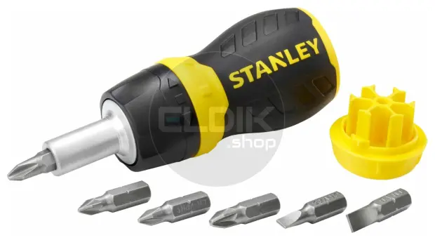 Stanley 0-66-358 Multibit Stubby Schroevendraaier met ratel