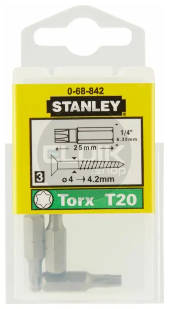 Stanley 0-68-842 1/4" Bits Torx T20
