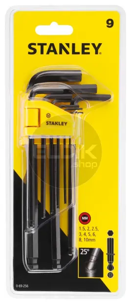 Stanley 0-69-256 Bolzeskantsleutelset 9 Dlg 1,5-10mm