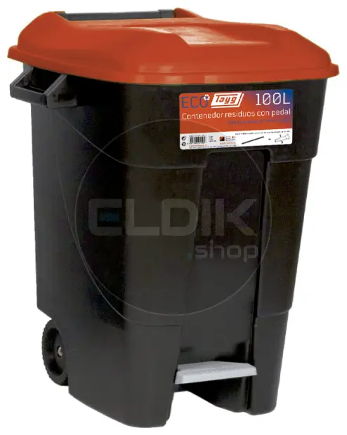 Tayg 100P Afvalcontainer met voetpedaal - 100 liter - rood - 421105