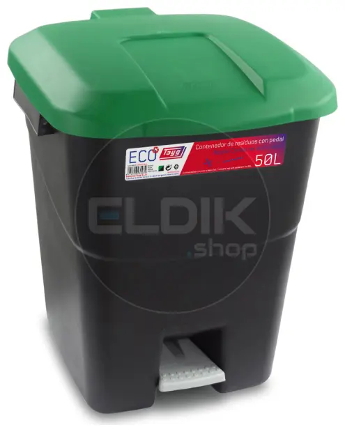 Tayg 50P Afvalcontainer met Voetpedaal - 50 Liter - groen - 430039