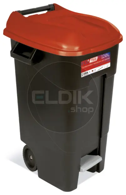 Tayg 120P Afvalcontainer met voetpedaal - 120 liter - rood - 423109